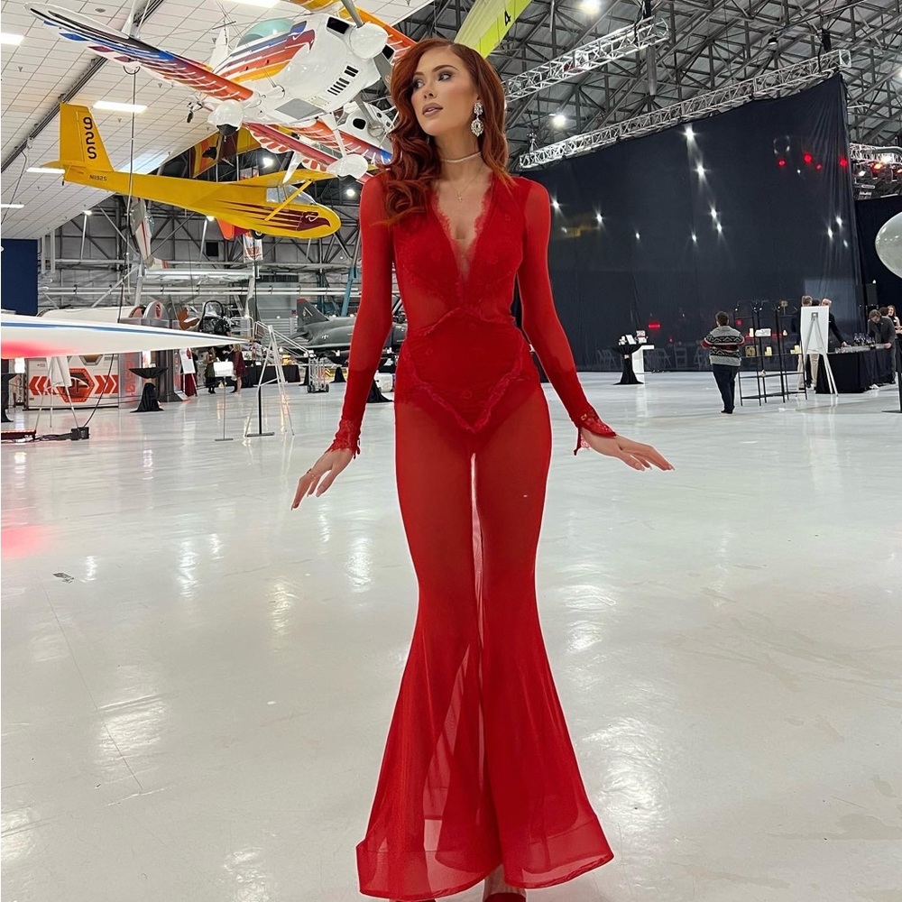 x REVOLVE Martin Gown in Red
